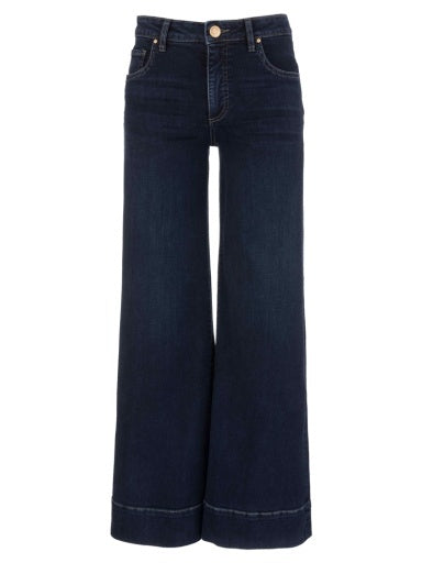 Kut from the Kloth Maya High Rise Fab Ab Wide Leg Back Darts Wide Hem | Compare