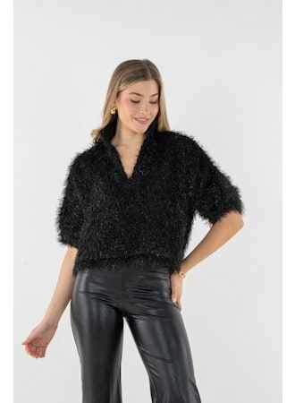 Emily McCarthy Estelle Top - Black Tie