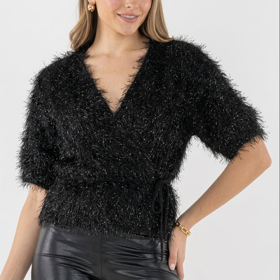 Emily McCarthy Estelle Top - Black Tie