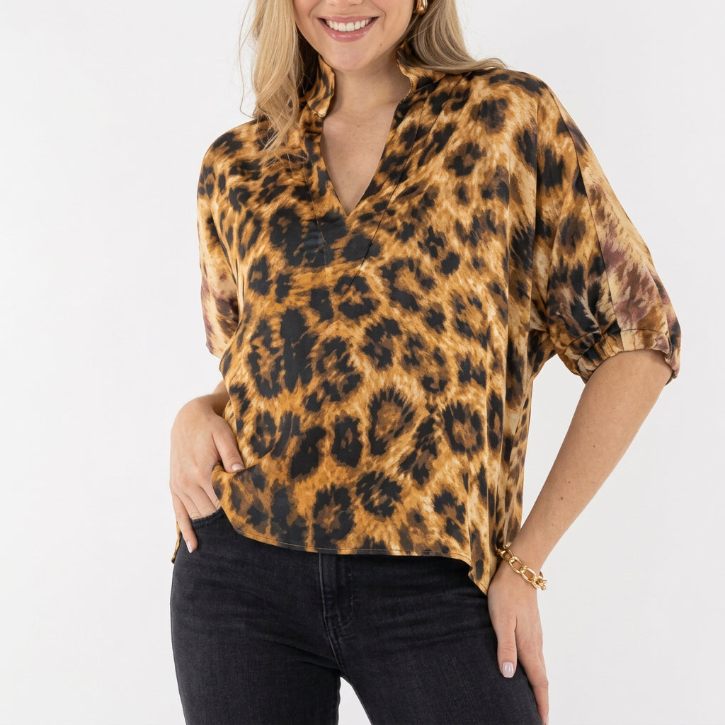 Emily McCarthy Poppy Top - Leopard
