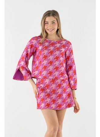Emily McCarthy Ashley Ann Top - Houndstooth
