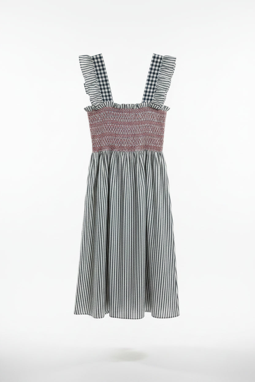 Strapped Stripe Dress