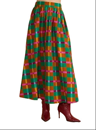 Double A Maeve Skirt - Holiday Tartan