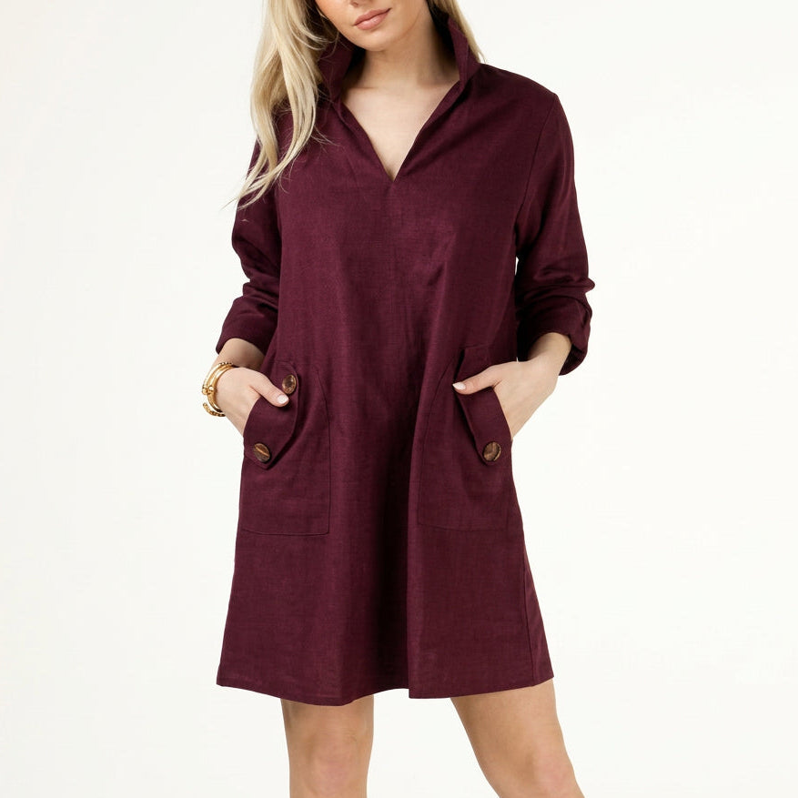 Holly Shae Madi Dress - Mulled Wine