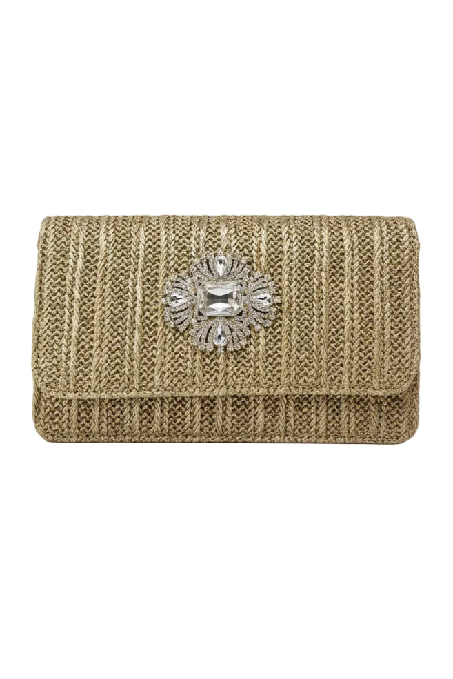 Lisi Lerch Ruby Clutch with Crystal Oval