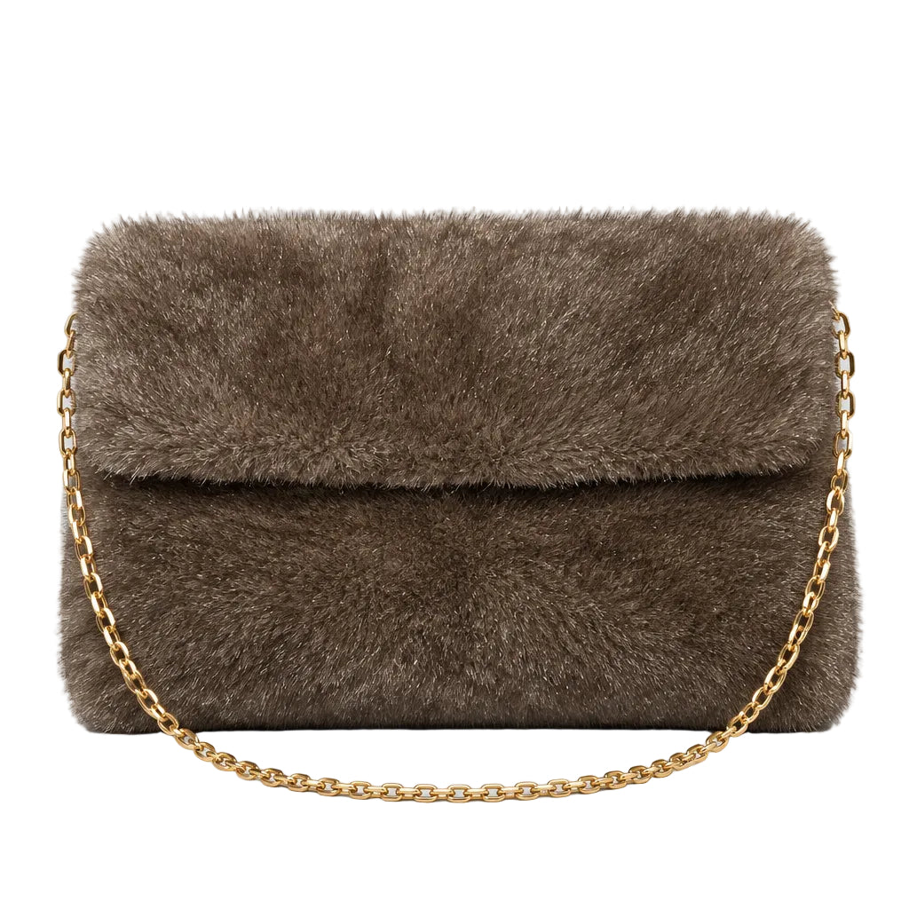 Claire Faux Fur Foldover Handbag