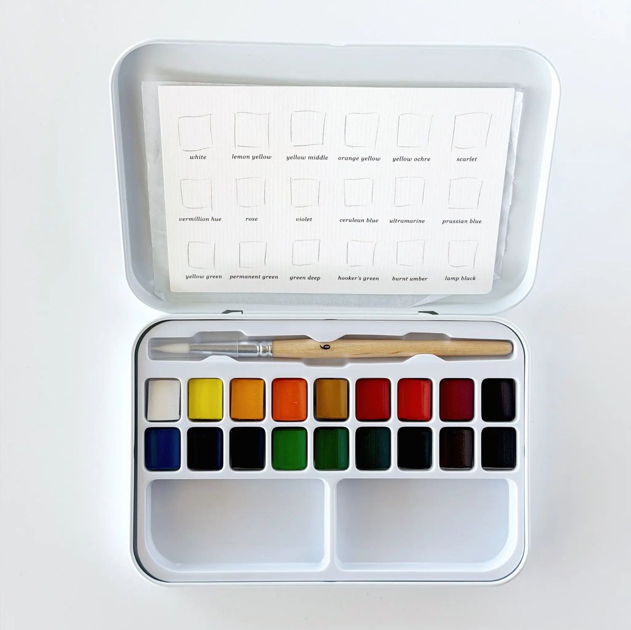 Emily Lex Studio Watercolor Paint Set 18 Colors with Brush