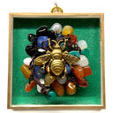 Museum Bees Acrylic Frame With Grande Bee On Necklace / Slight Imperfections (4" Wide)