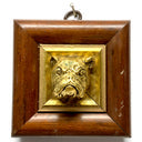 Museum Bees Wooden Frame With Bulldog (3.5" Wide)