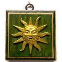 Museum Bees Painted Frame With Sun (3.25" Wide)
