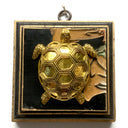 Museum Bees Painted Frame With Turtle On Coromandel (4" Wide)