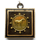Museum Bees Wooden Frame With Horse Coin (2.5" Wide)