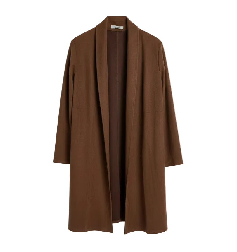 Suede Coat Long | Brown