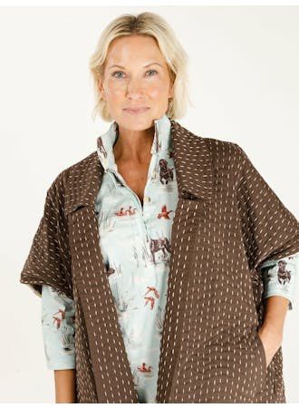 Holly Shae Sela Short Coat | Chocolate Brown One Size