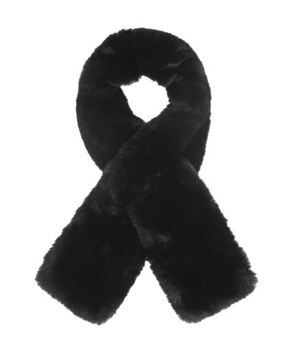 Faux Fur Pull Through | Black