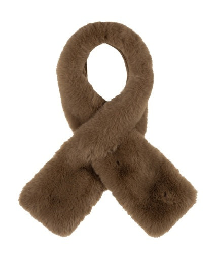 Faux Fur Pull Through | Camel Heather