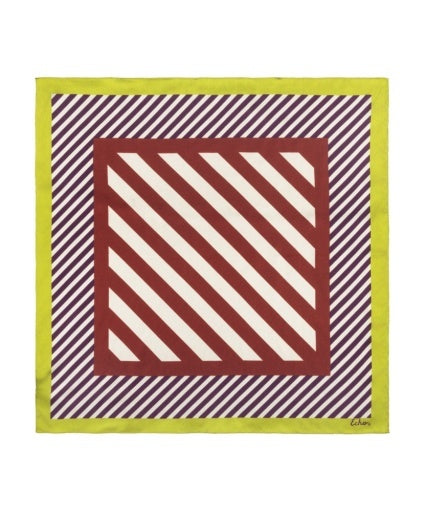 Stripes Silk Bandana | Mulled Wine
