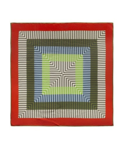 Concentric Stripes Silk Square