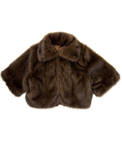 Blair Novelty Faux Fur Jacket | Brown