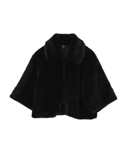 Blair Sheared Mink Faux Fur Jacket | Black