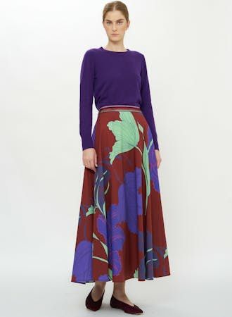 Oliphant Swing Skirt | Hague Cobalt