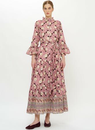 Oliphant Ruffle Collar Bell Maxi | Petal