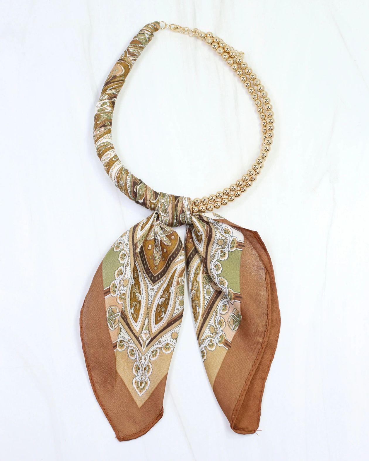 Laya Beaded Scarf Collar Necklace | Three Colors