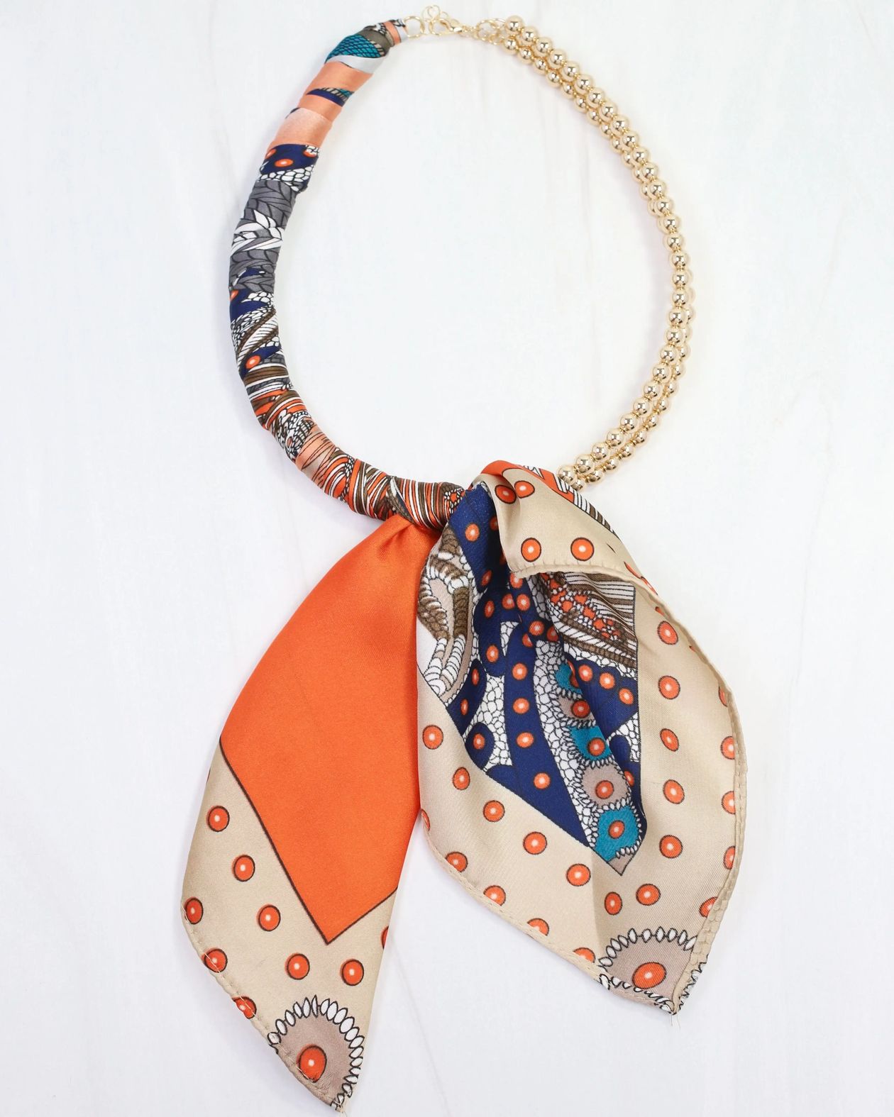 Laya Beaded Scarf Collar Necklace | Three Colors