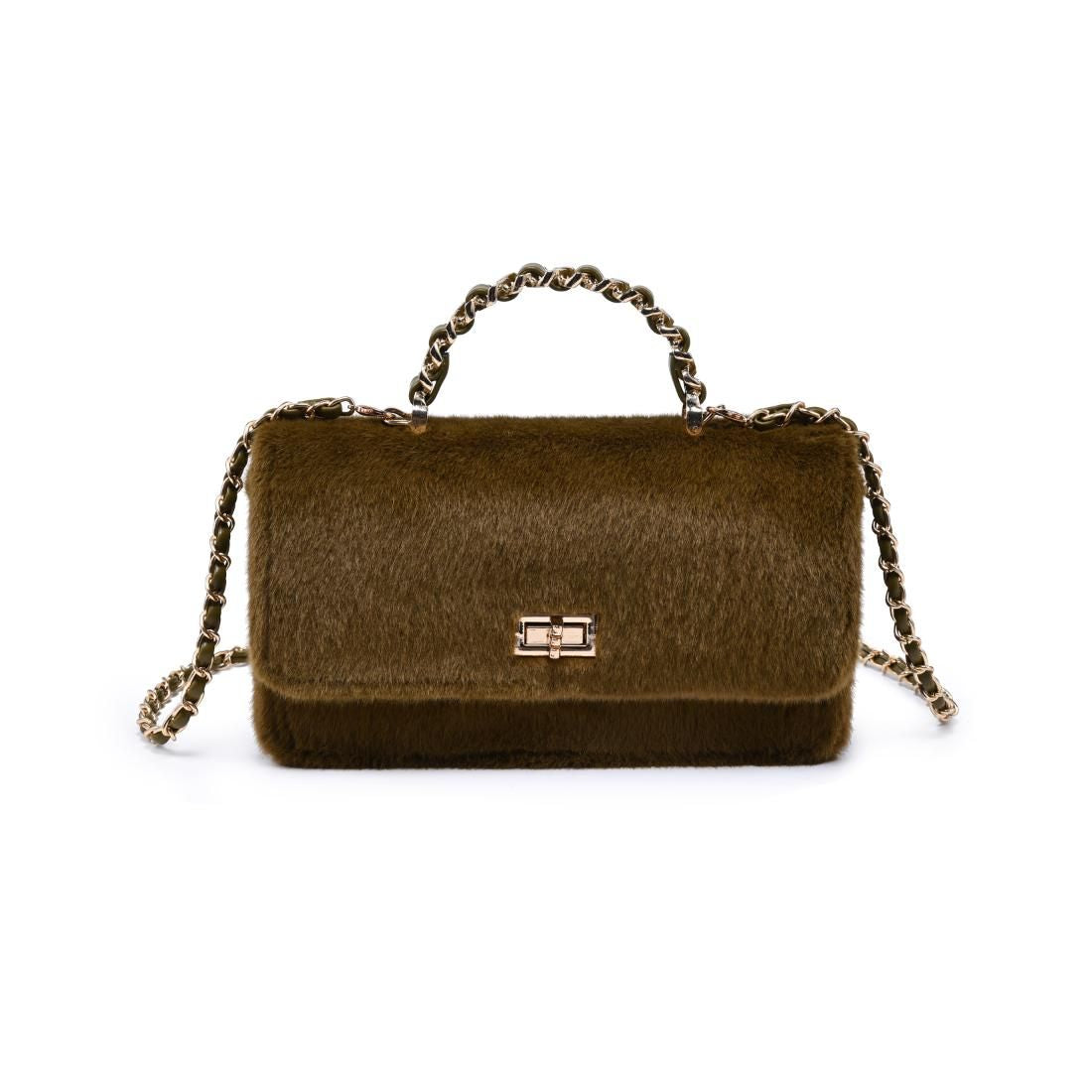 Lulu Bag- Faux Fur Golden Olive