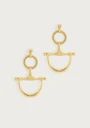 Anabel Aram Cheval Bit Drop Earrings, Gold
