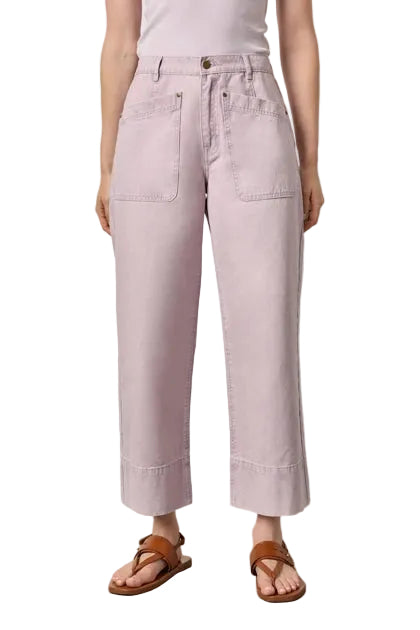 Lilla P Twill Straight Leg Pant - Thistle