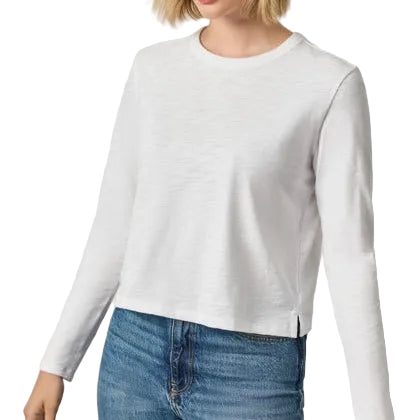 LILLA P Long Sleeve Cropped Boyfriend Tee