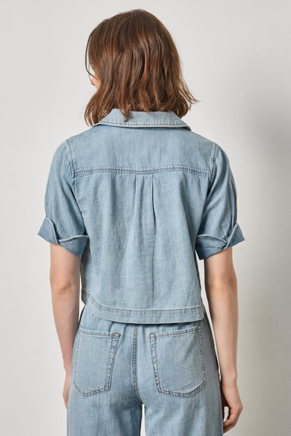 Lilla P Denim Cuffed Shirt - Blue Wash