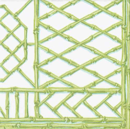 Bamboo Pattern Paper Napkins - Moss Green - (cocktail, guest, luncheon ...