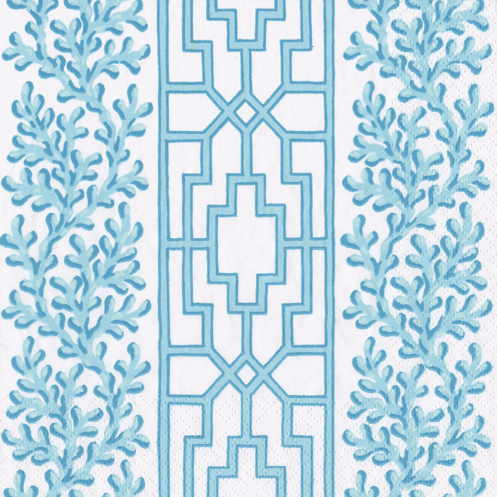 Coral and Trellis Robin's Egg Cocktail Napkin