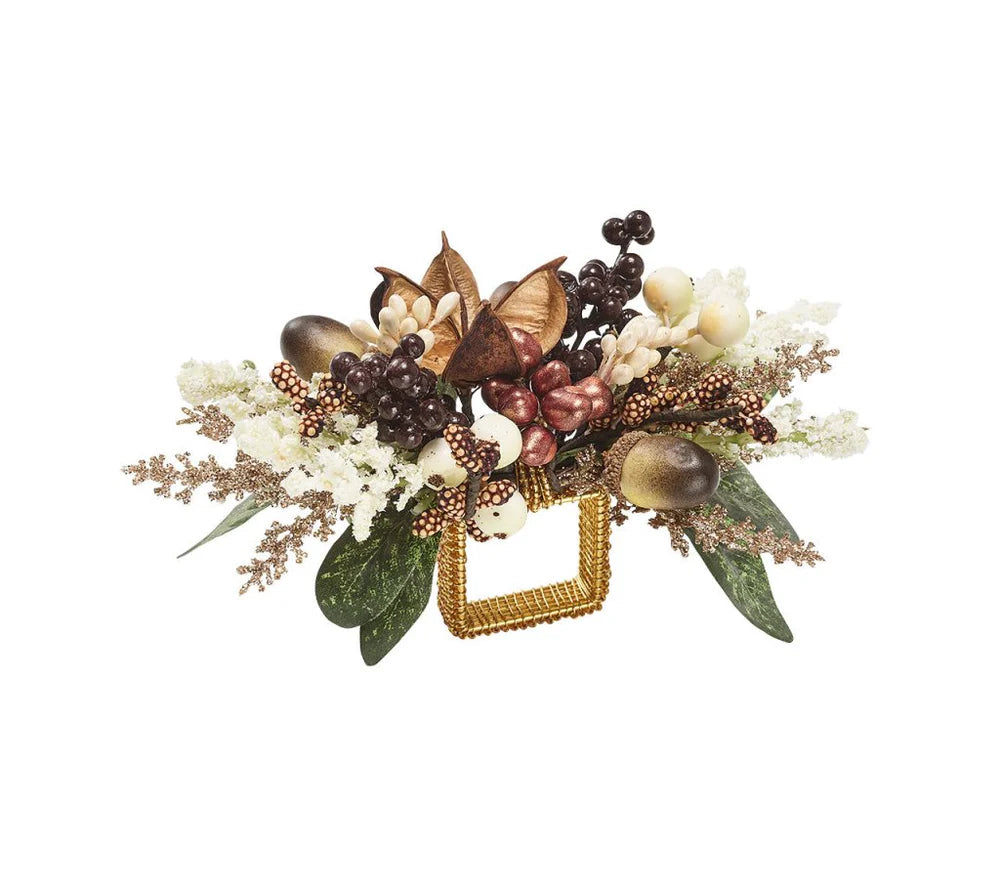 Wildwood Napkin Ring in Multi - Set of 4