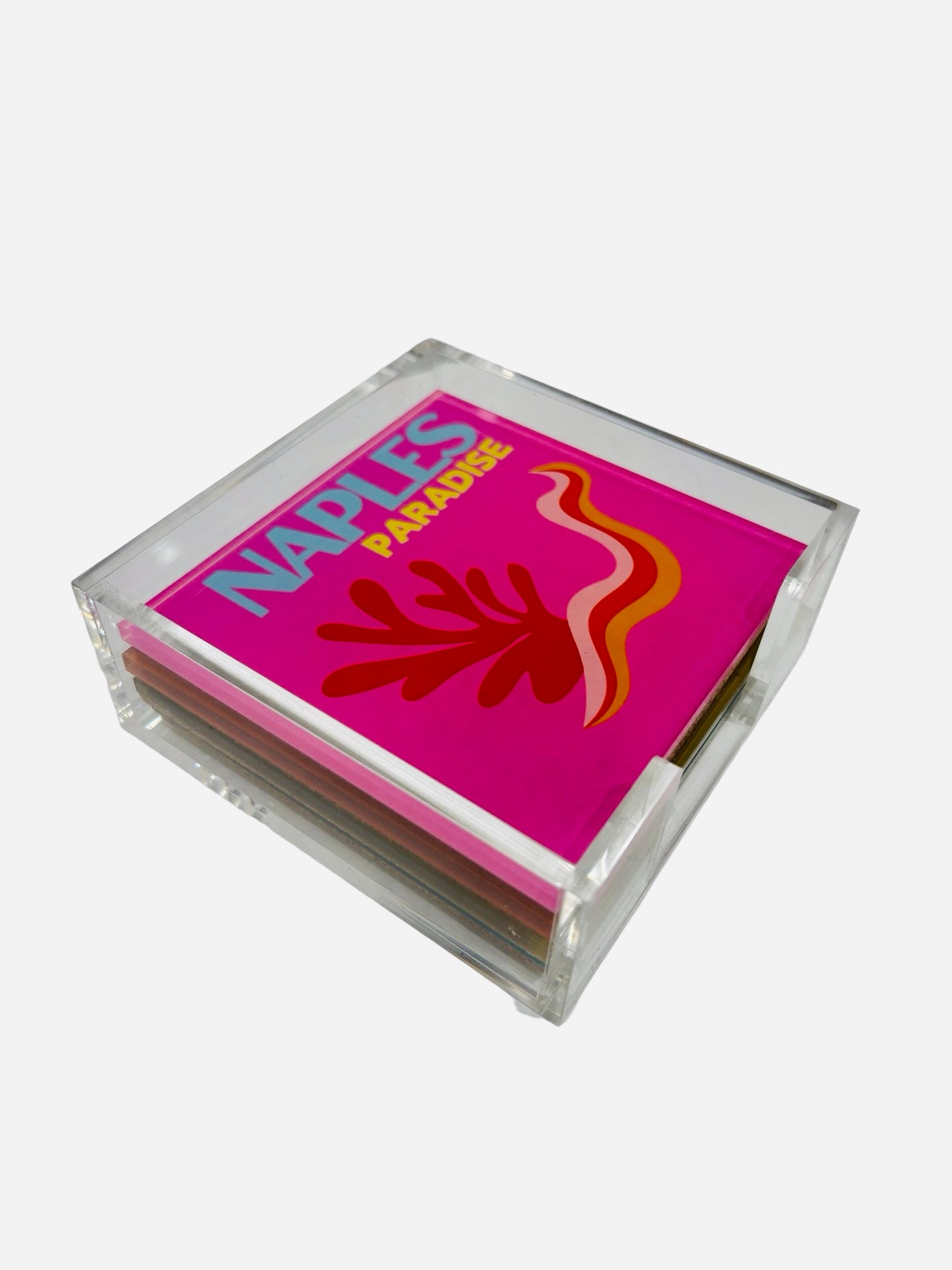 Lucite Travel Coasters - 9 Locales