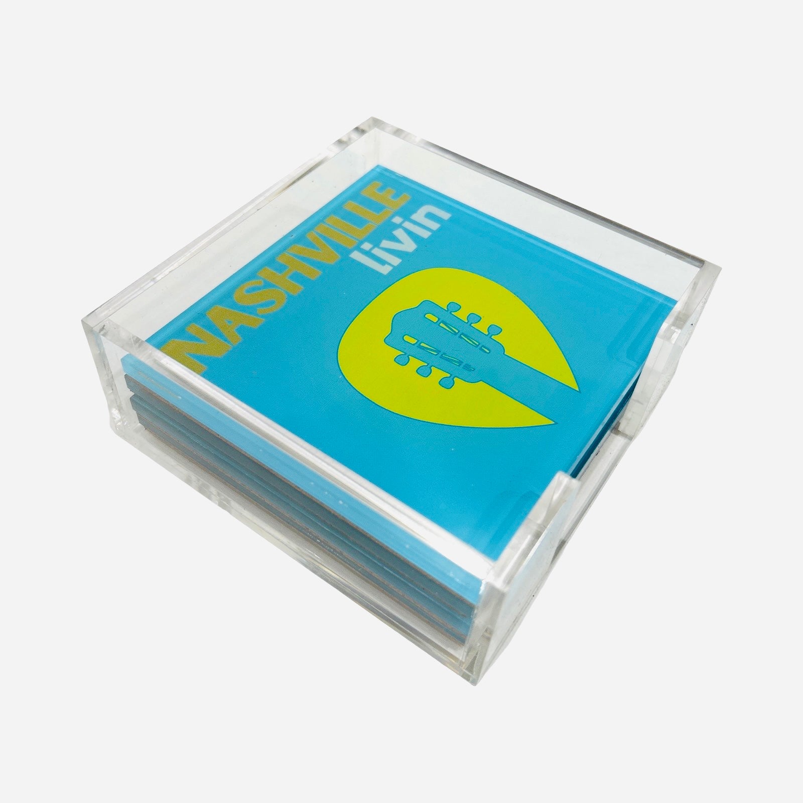 Lucite Travel Coasters - 9 Locales