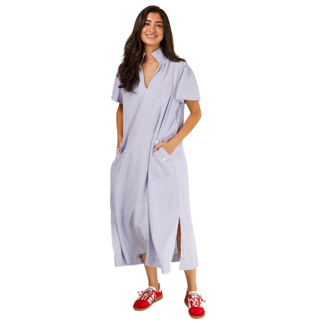 Holly Shae Gretchen Dress - Blue Seersucker