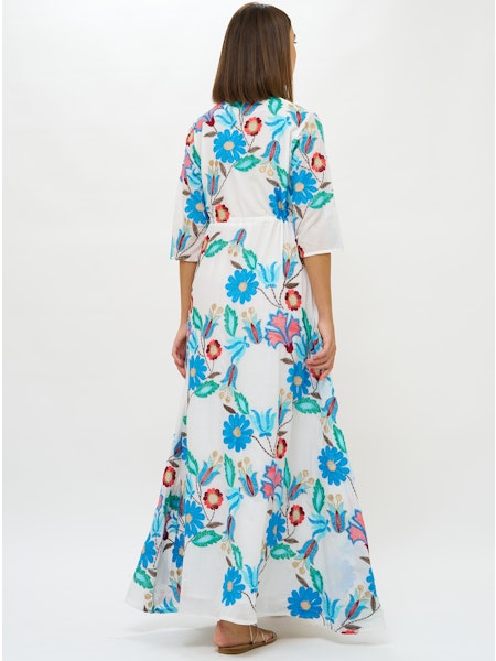 Oliphant Cinched Shirt Dress Maxi - Monet