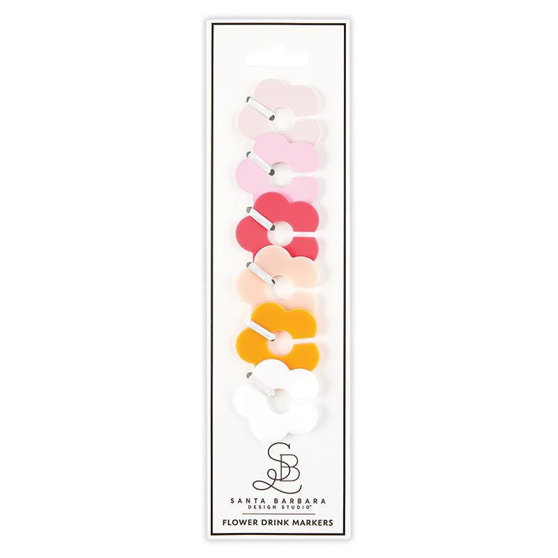 Drink Markers - Flowers - Set of 6
