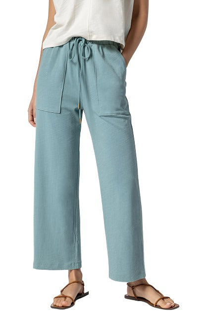 Lilla P Cropped Pull On Pant - Seagreen