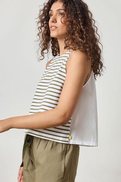 Lilla P Kelp Stripe Sleeveless Top