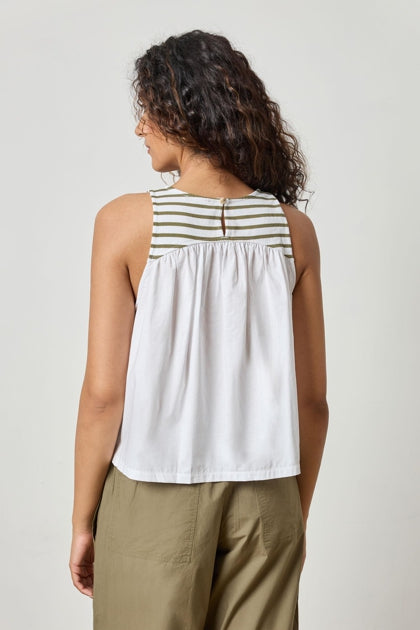 Lilla P Kelp Stripe Sleeveless Top