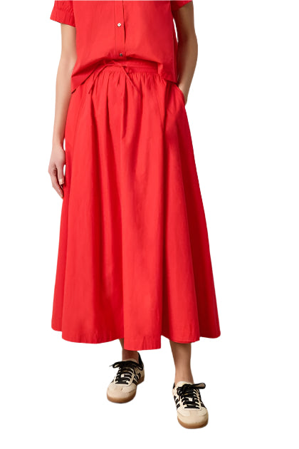 Lilla P Paneled Maxi Skirt - Scarlet