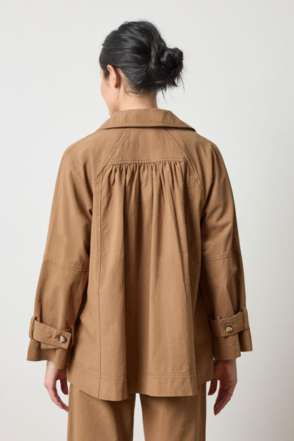 Lilla P Collared Twill Jacket - Pecan