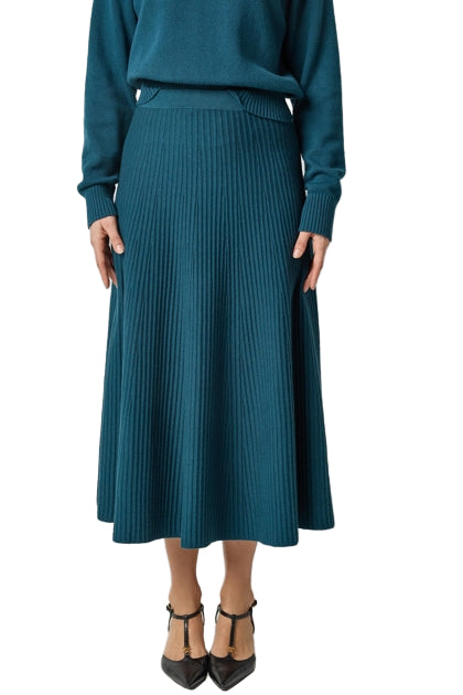 Lilla P Flared Knit Skirt: Deep Sea