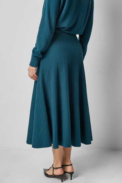 Lilla P Flared Knit Skirt: Deep Sea