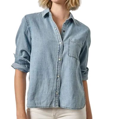 Lilla P Denim Button Down - Blue Wash