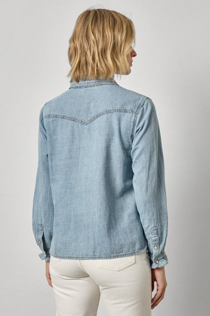 Lilla P Denim Button Down - Blue Wash